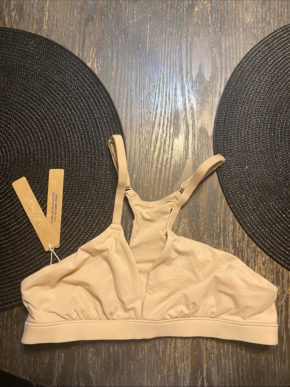 SKIMS Fits everybody plunge Racerback Bralette clay small